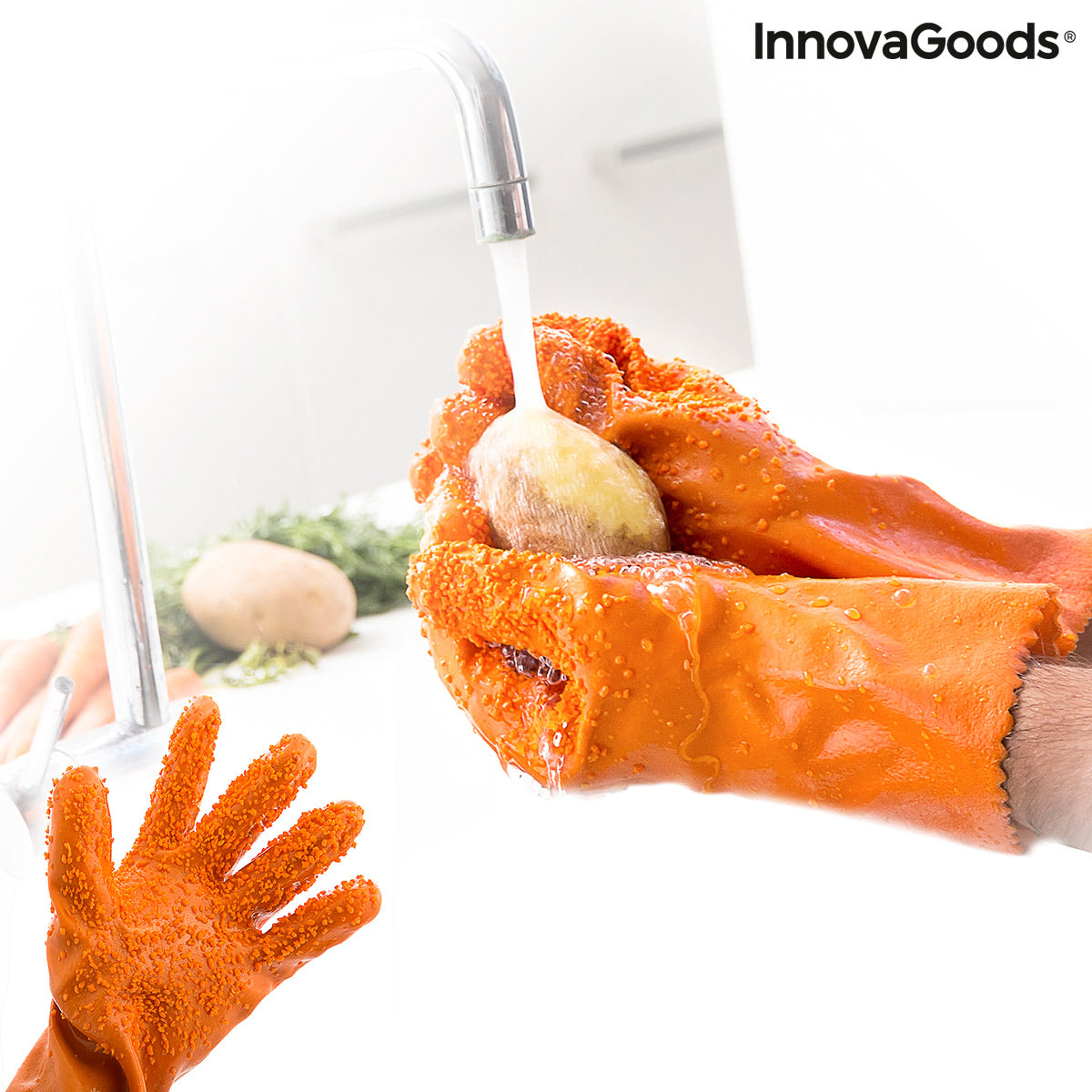 Guantes Limpiadores de Verduras y Frutas Glinis InnovaGoods