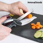 Cuchillo-Tijera con Mini Tabla de Cortar Integrada InnovaGoods